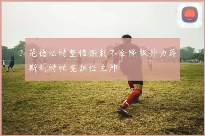范德法特坚信热刺不会降级并力荐斯科特帕克担任主帅